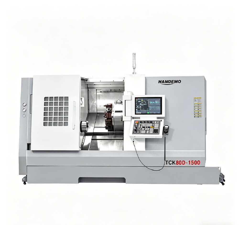 TCK6050D lathe control panel and operating area