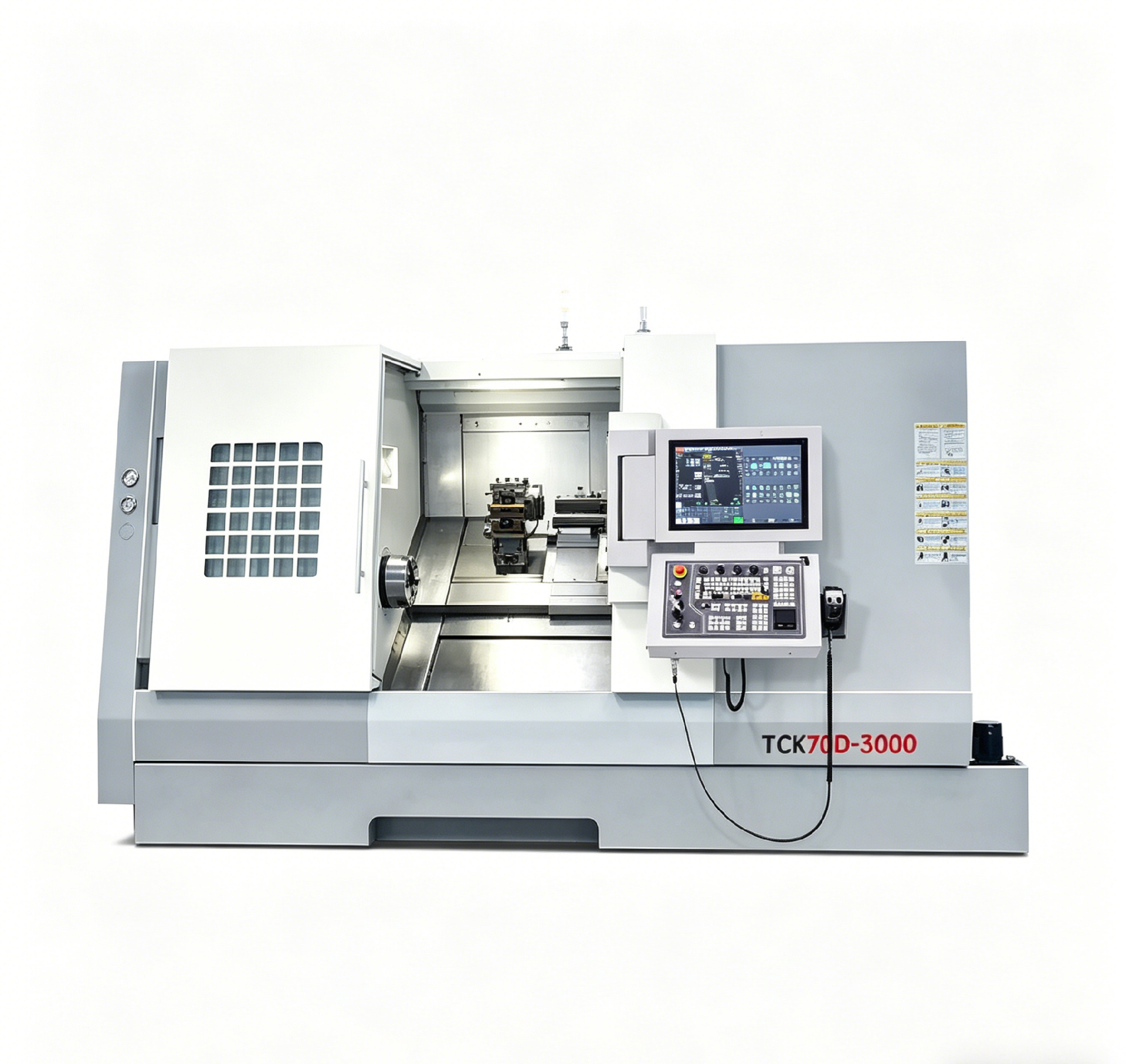 BONANZA TCK70D CNC slant bed lathe with 720 mm swing over bed and 2,950 mm turning length