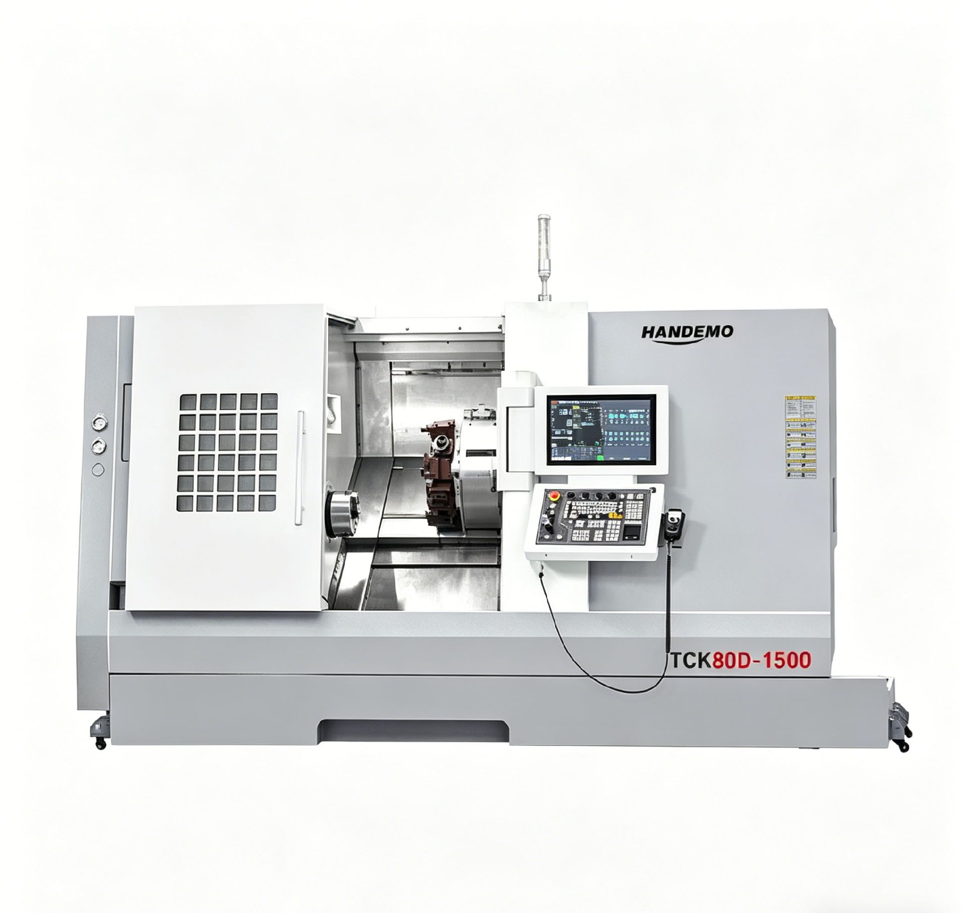 BONANZA TCK80D-1500 CNC slant bed lathe with 850 mm swing over bed and A2-11 120 mm bore spindle
